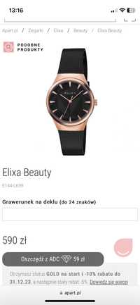 Nowy zegarek Elixa damski