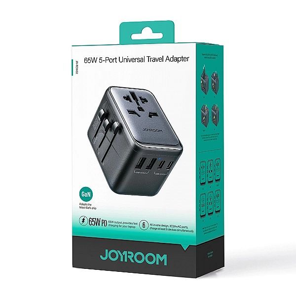 Adapter podróżny Joyroom Jr-tcw02/65w uniwersalny Eu / Us / Jp / Au /