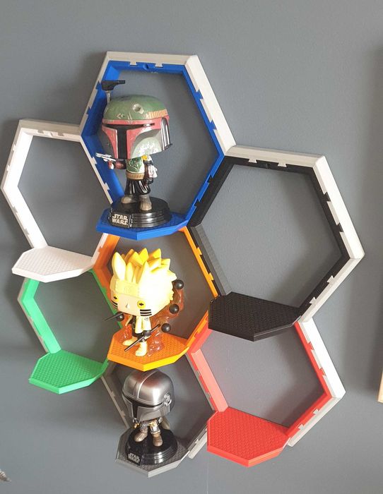 Półka na ściane Funko Pop Hexagon Różne kolory System modułowy