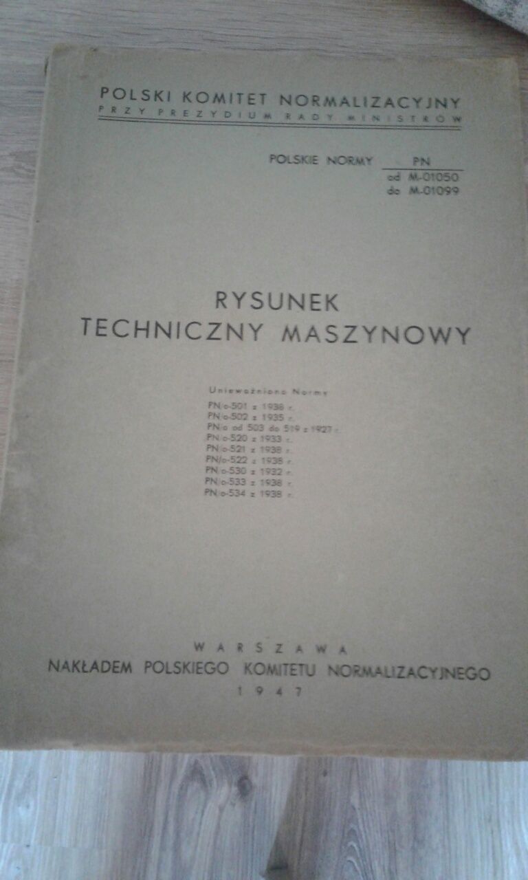 Rysunek Techniczny Maszynowy z 1947