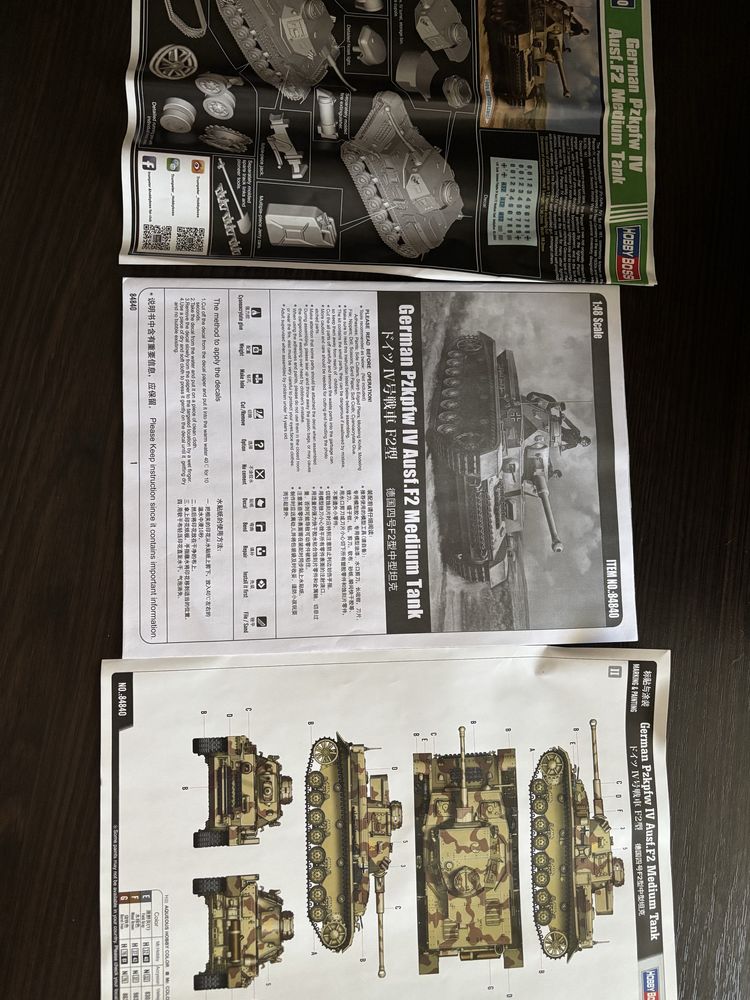 Збірна модель 1/48 Німецький середній танк Pzkpfw IV Ausf.F2 HobbyBoss