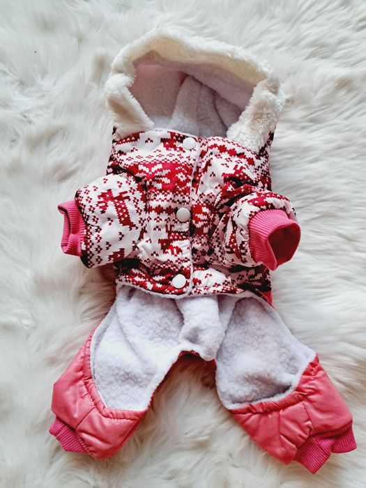 Nowy zimowy kombinezon dla Psa (york) rozmiar S różowy