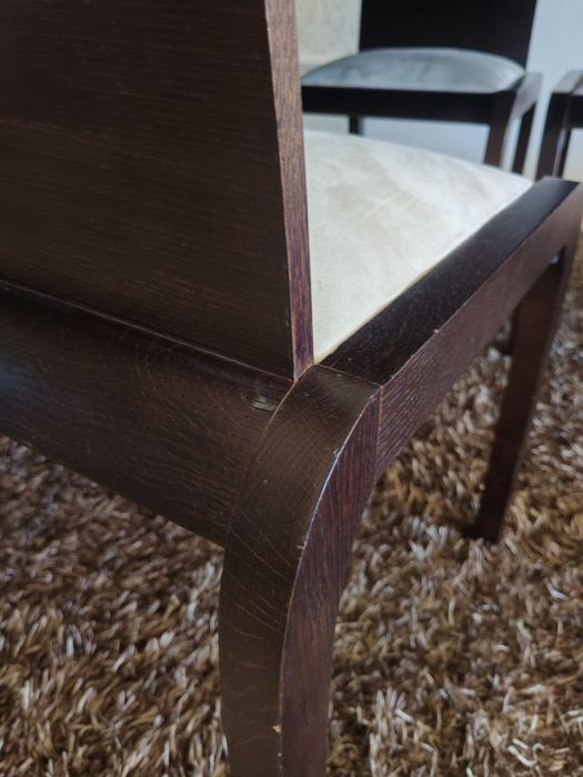 6 cadeiras em carvalho escurecido