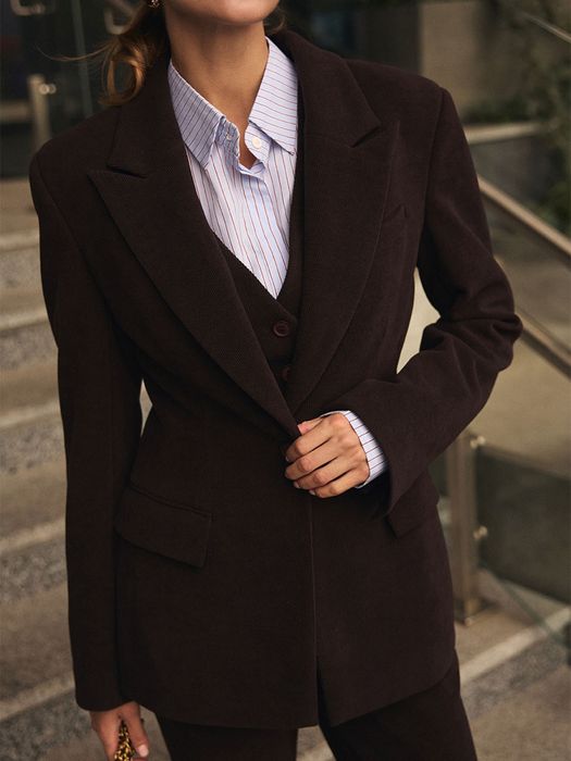 Приталений піджак one by one вельвет