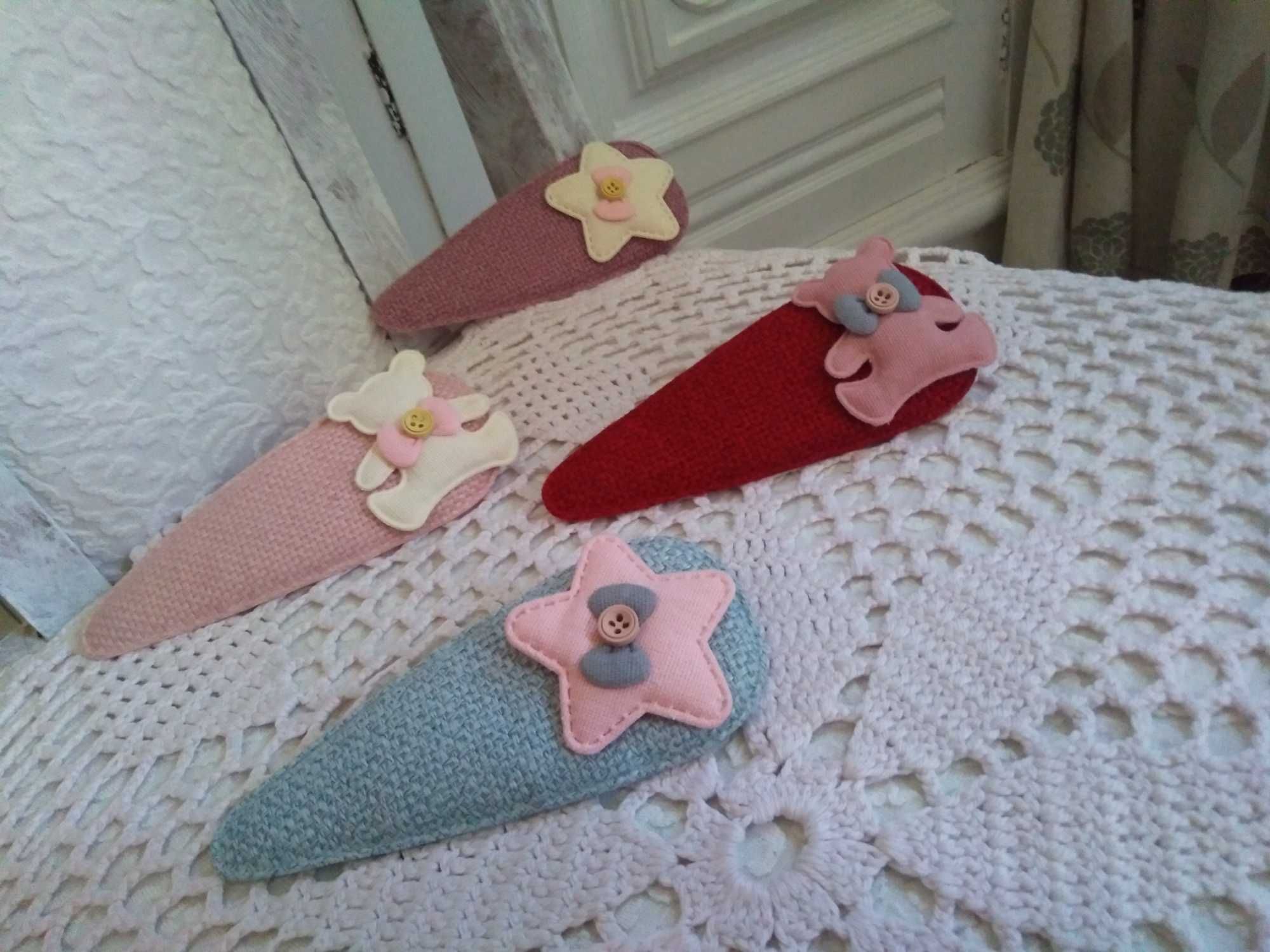 NOWE spinki do włosów handmade oryginalne ozdoby dla dziewczynki zes2
