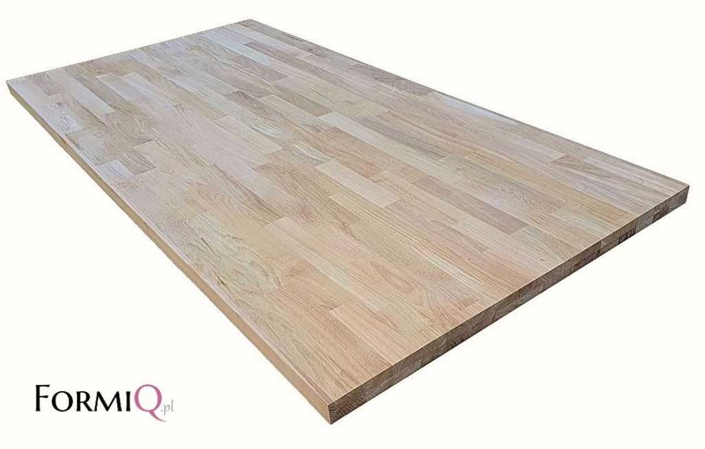Blat dębowy mikrowczep z pogrubianym rantem 1600x800x20/40