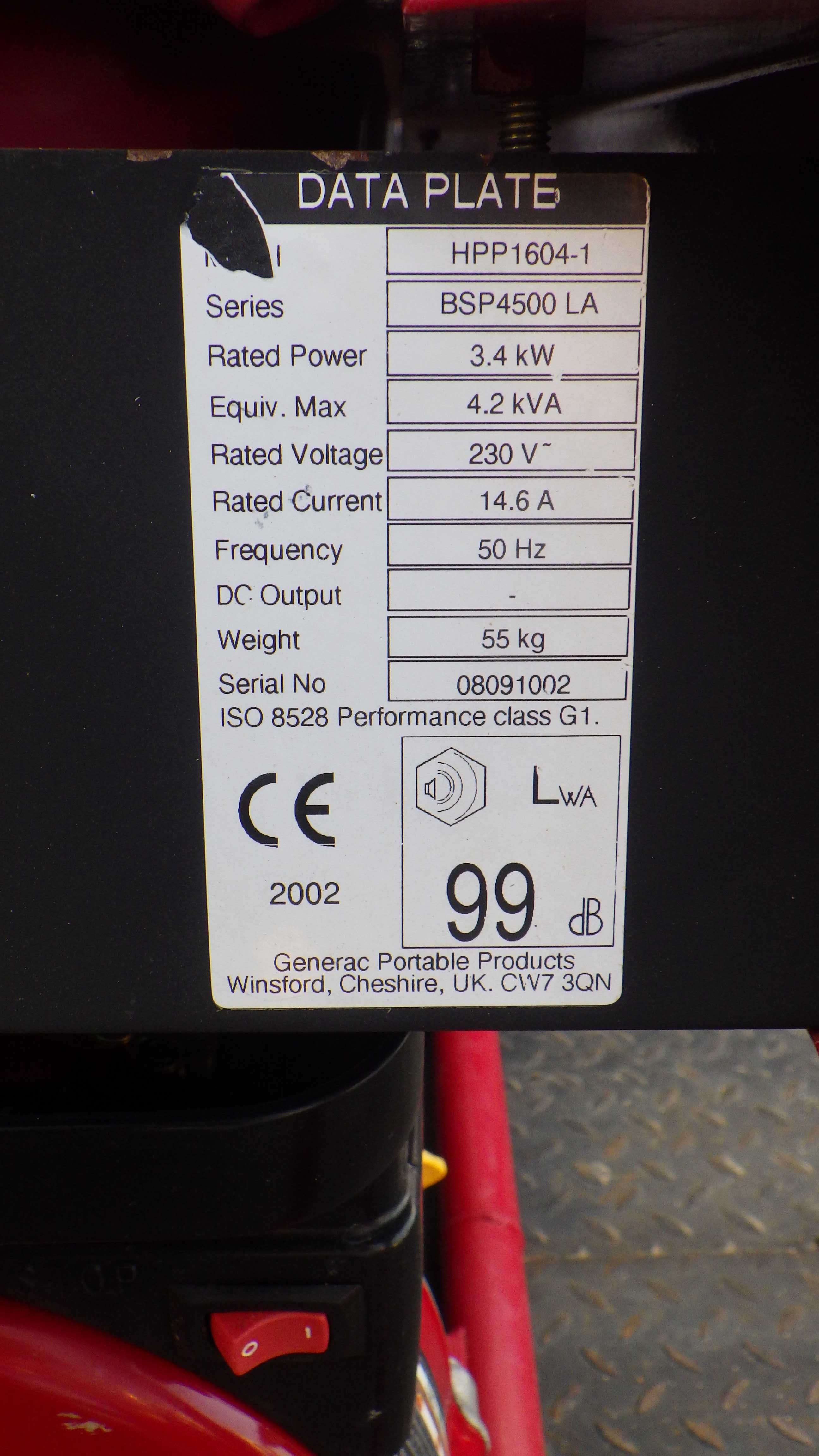 Briggs & Stratton Duzy Agregat Generator Prądotwórczy  Przemyslowy .