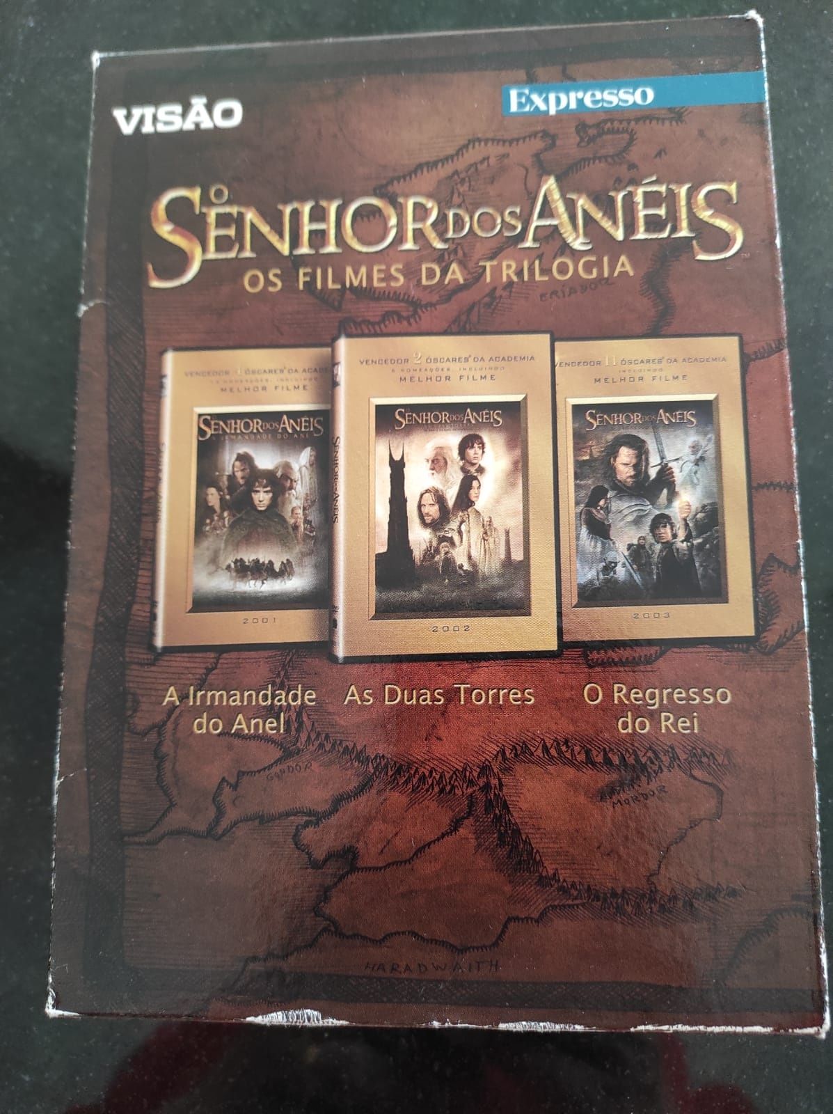 Trilogia em DVD do Senhor dos Anéis com selos igac