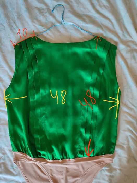 Вінтажний шовковий боді S-M