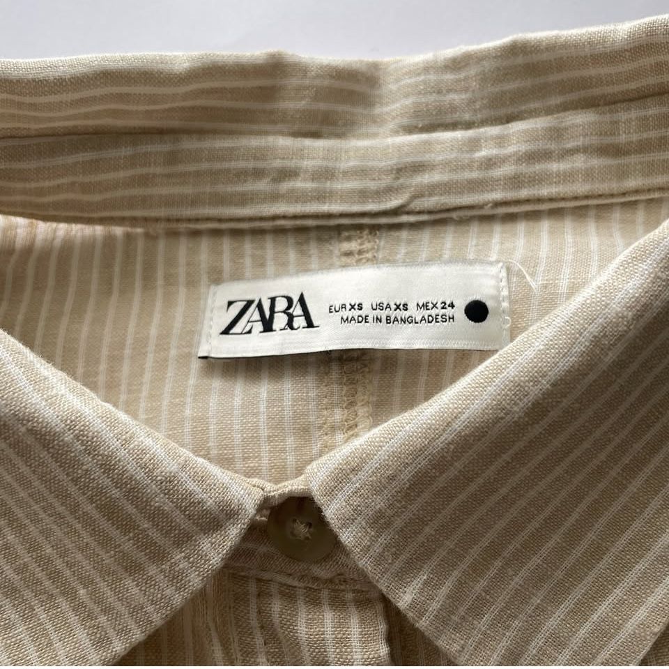 Рубашка Zara лен