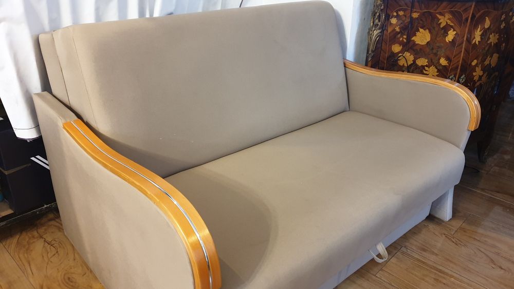 Stylowa sofa kanapa rozkładana-Amerykanka dwuosobowa styl Retro antyk
