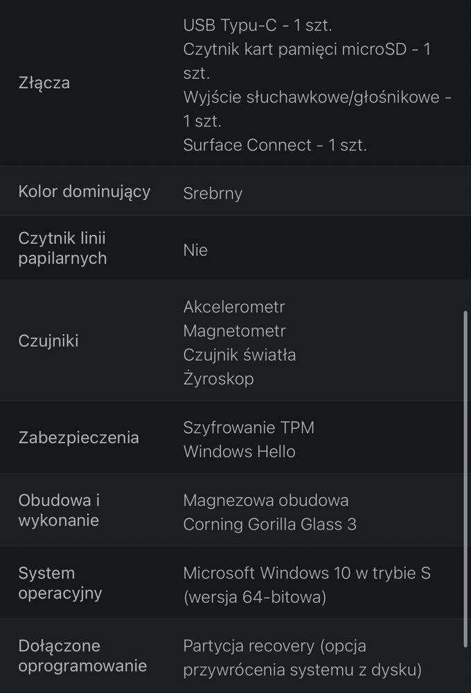 Tablet Microsoft Surface Go 2
