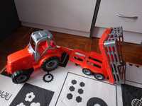 Duży traktor z przyczepą dla chłopca  ruchome elementy nowy