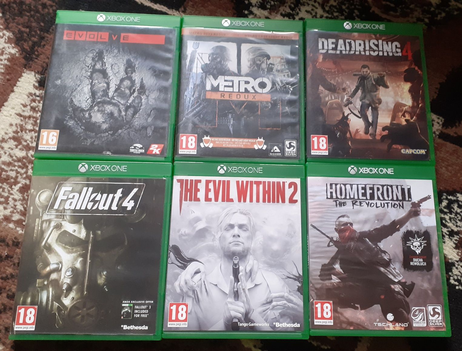 Xbox ONE: 6 gier na Konsole X-BOX: Evil within, Metro, Fallout