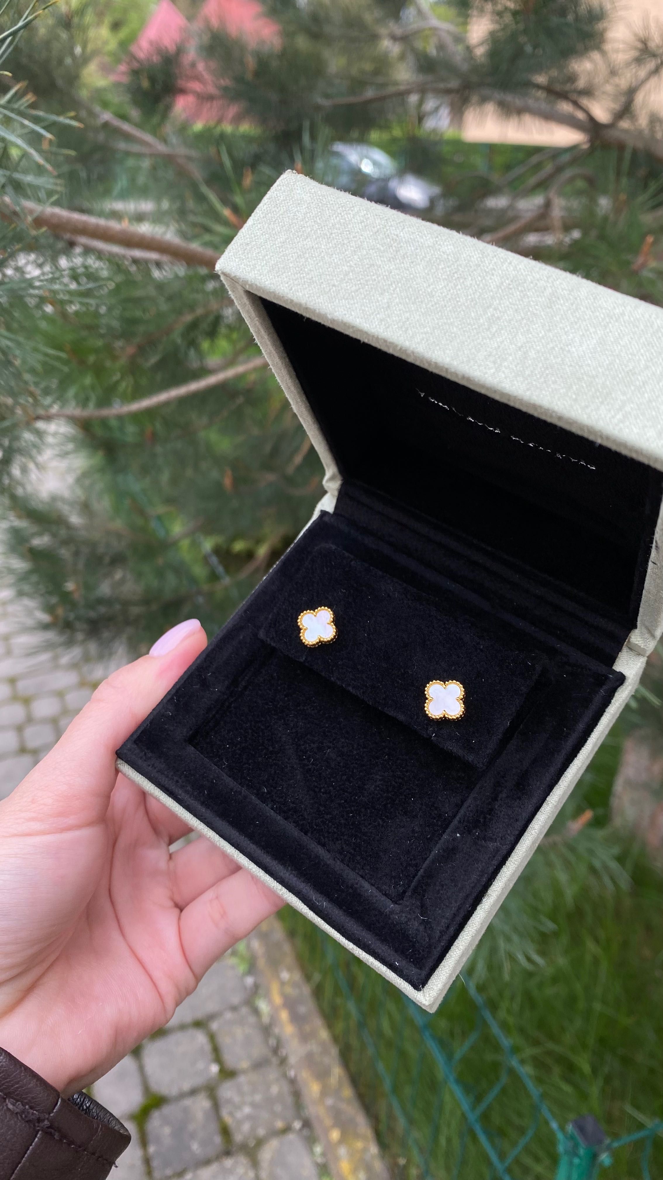 Сережки браслет ван кліф  Van Cleef  ван клиф позолота !