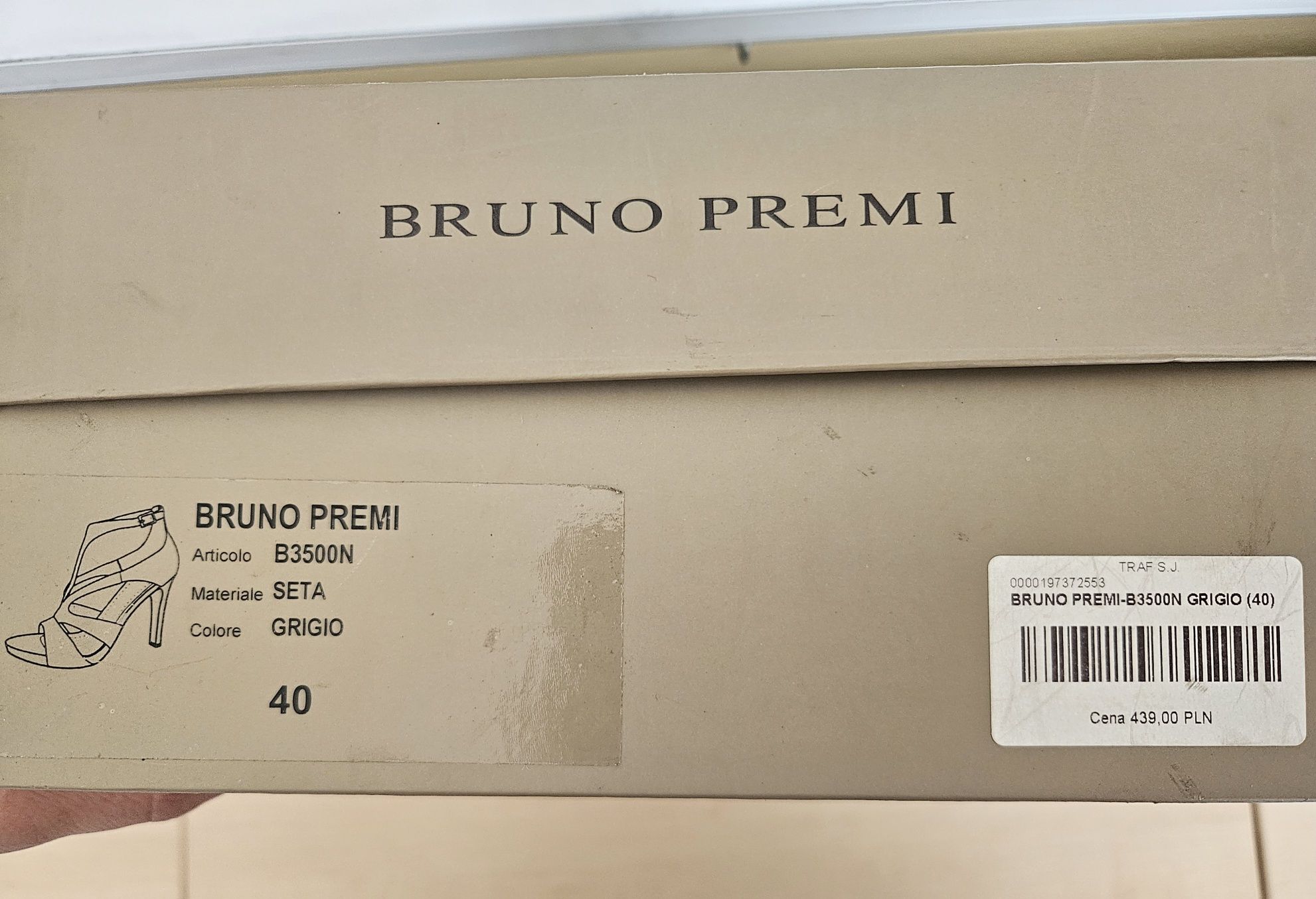 Beżowe buty sandały Bruno Premi skóra