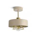 Lampa Sufitowa ECRU Złoto LED E27 Żyrandol Loft Boho Salon Sypialnia