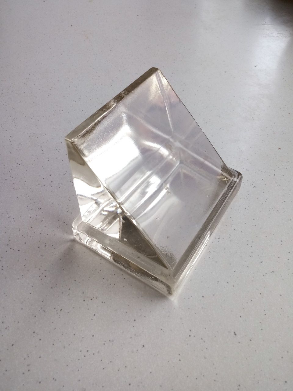Szklany przycisk ciężki piękny zabytkowy 10x9x8