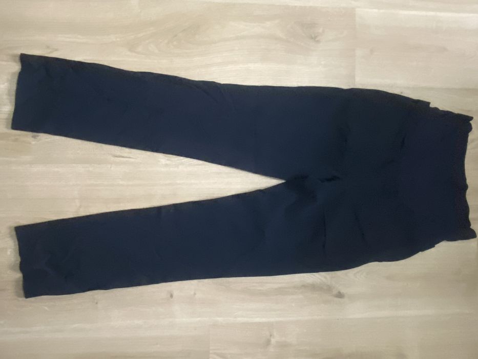 Esprit 36 S ciążowe granatowe wiskoza spodnie elegancie biuro praca