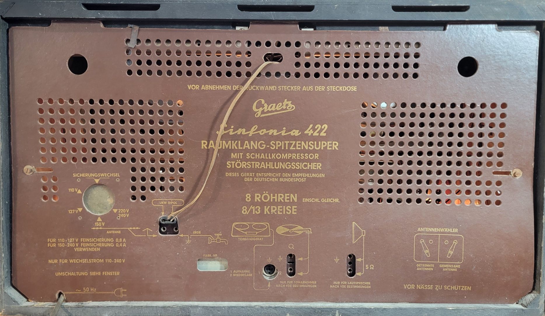 Rádio antigo reparado Graetz