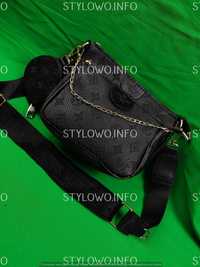 Torebka damska Louis Vuitton torba 3w1 nowość monogram czarna logowana