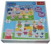 Puzzle TREFL 50 + 50 - ŚWINKA PEPPA - 100 elementów