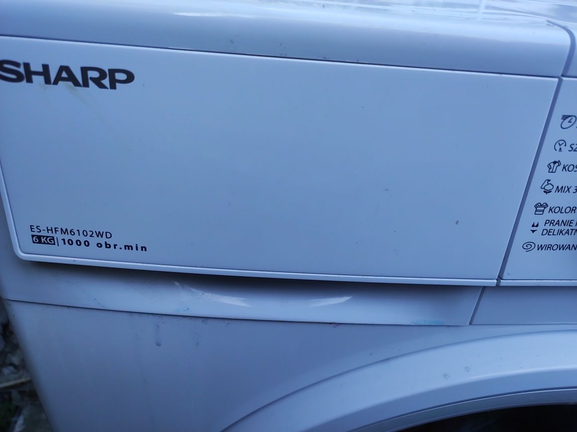 Pralka Sharp Es HFM6102WD 6kg uszkodzona pompa