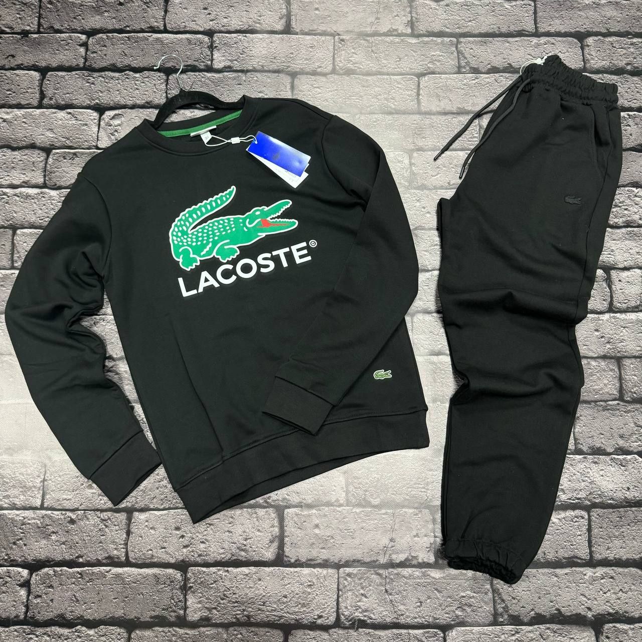 НОВЫЙ СЕЗОН ЕКСКЛЮЗИВ муржской черный костюм Lacoste идеальный - весна