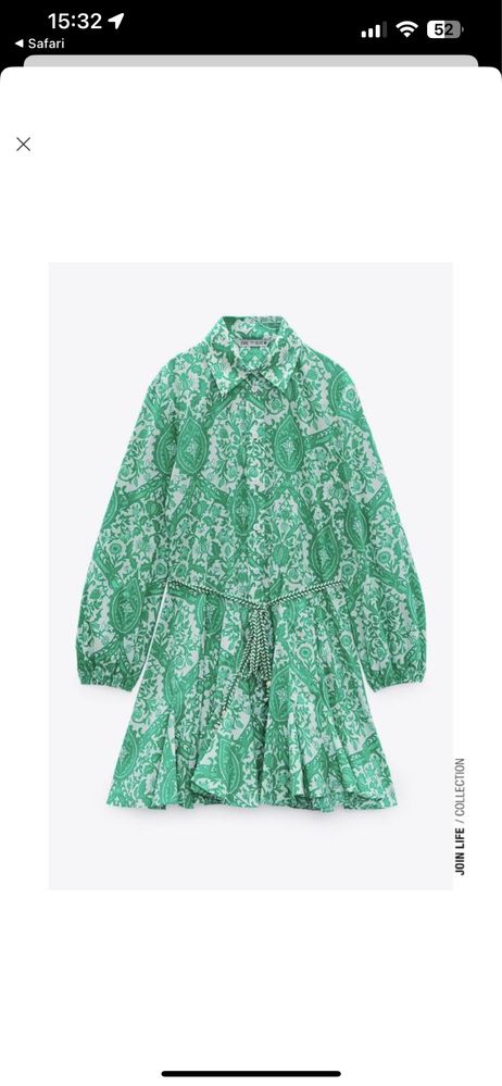 Зелене плаття Zara