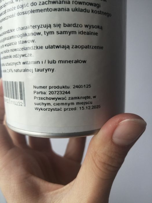 Mączka z małży nowozelandzkiej Lunderland