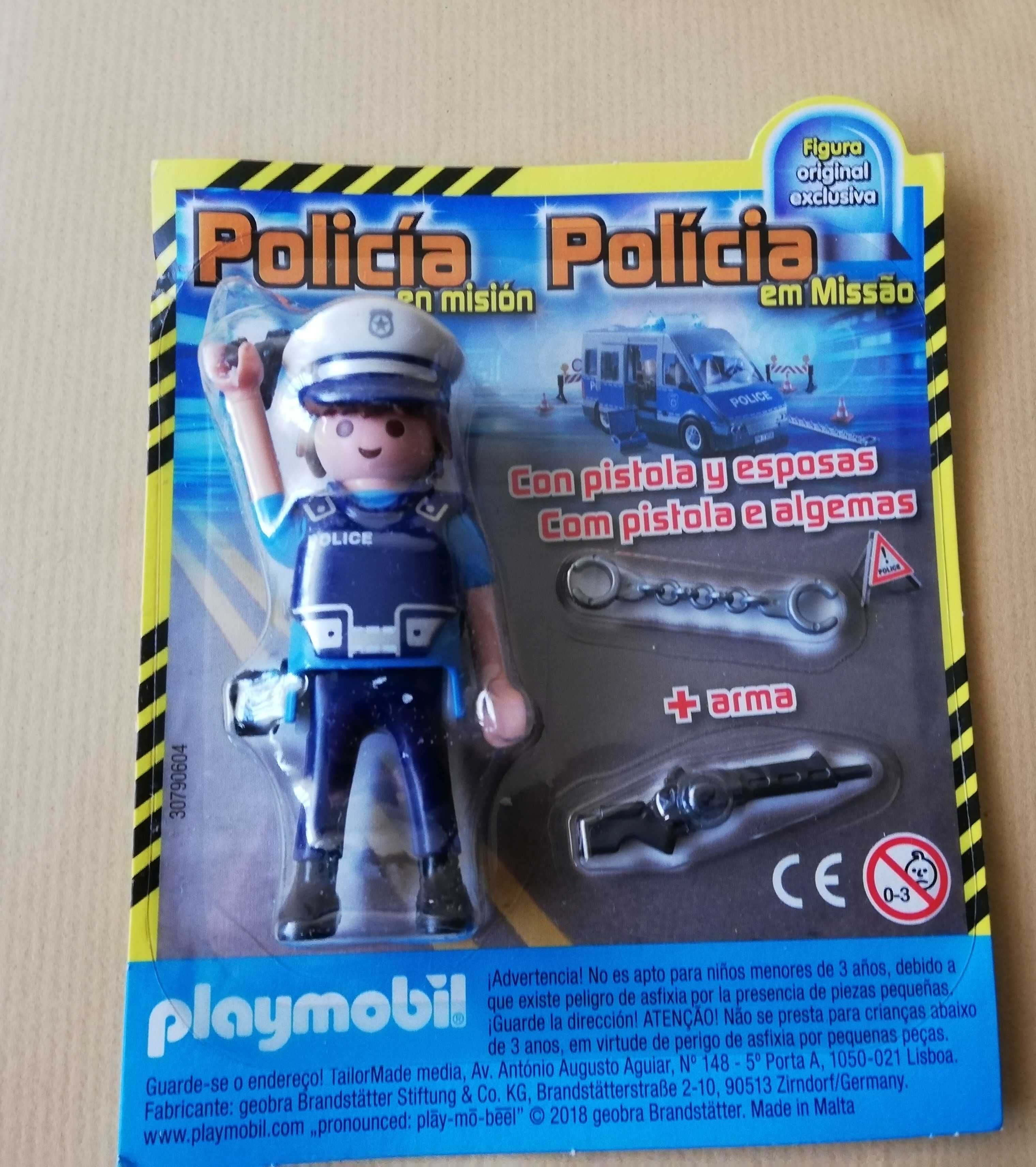 PlayMobil - Xerife, Polícia (c/ cão pisteiro), Polícia em missão