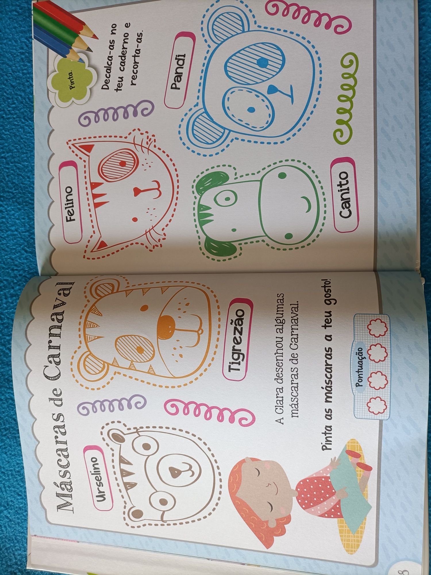 Livro infantil de actividades animais