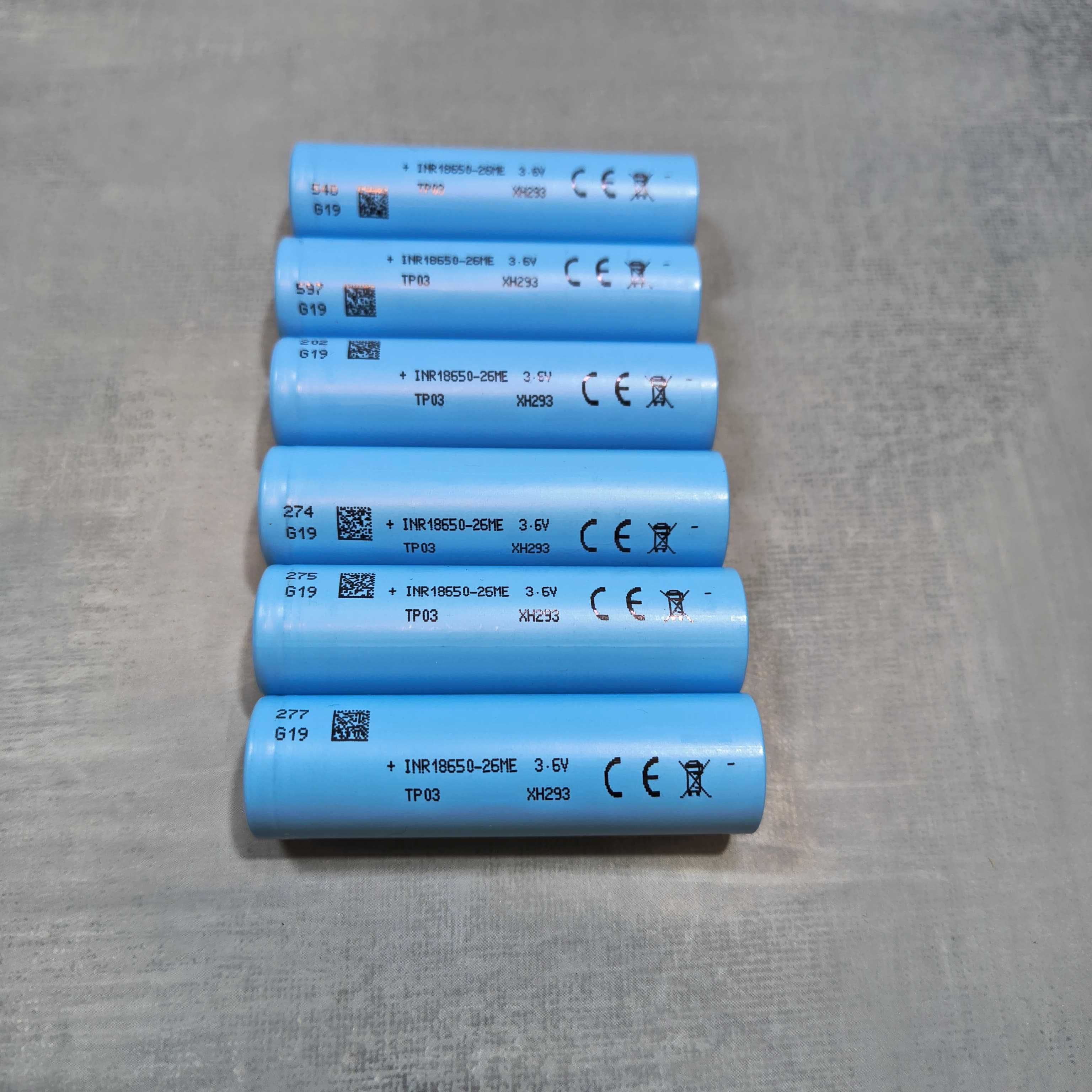 Новые Аккумуляторы 18650 Tenpower INR 18650 26ME 2600mAh 10(15)А