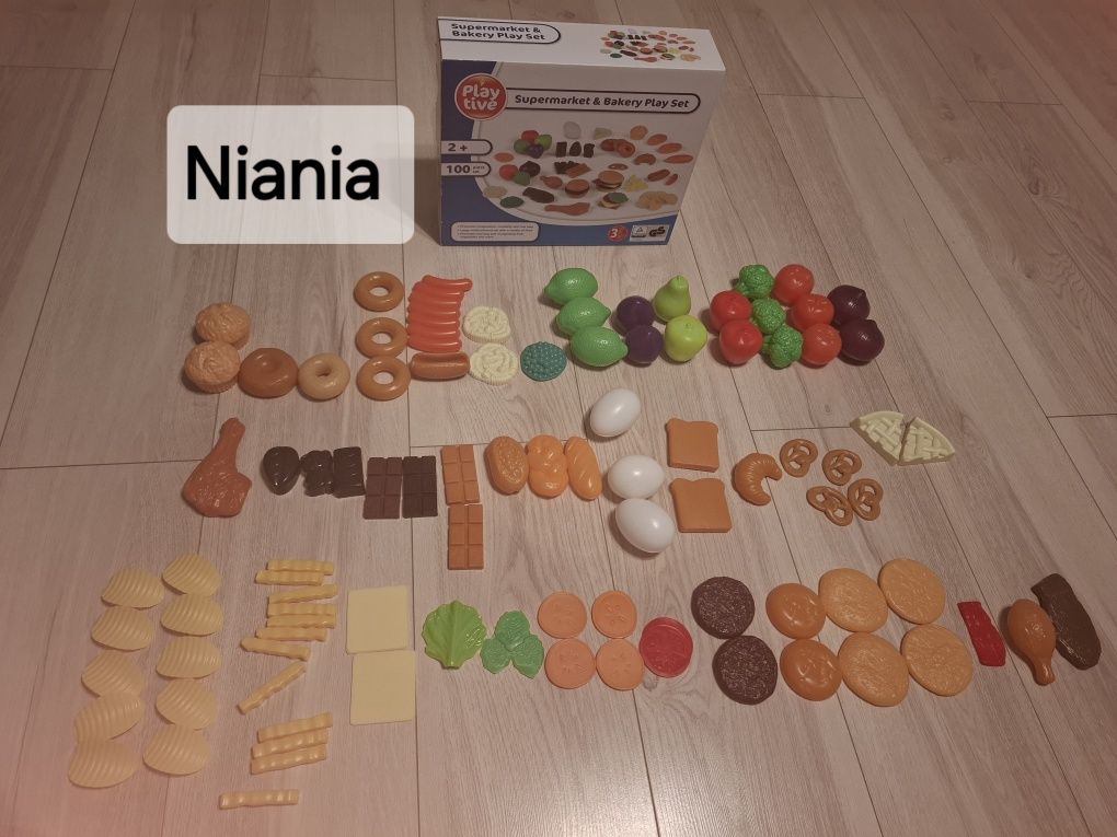Żywność akcesoria jedzenia do zabawy 100 elementów  play tive