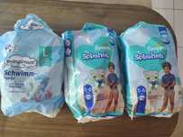 Zestaw pieluszek do kąpieli Pampers 5-6, +14kg, babydream L 12-20kg