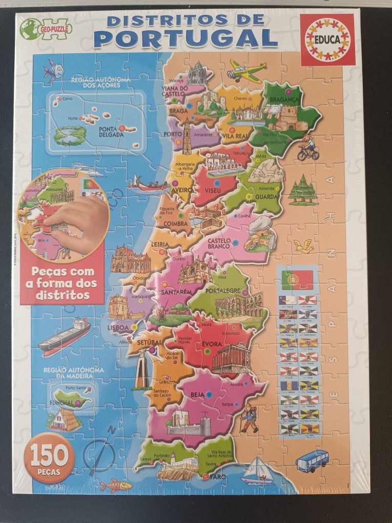 Puzzle educa Distritos de Portugal 150 peças