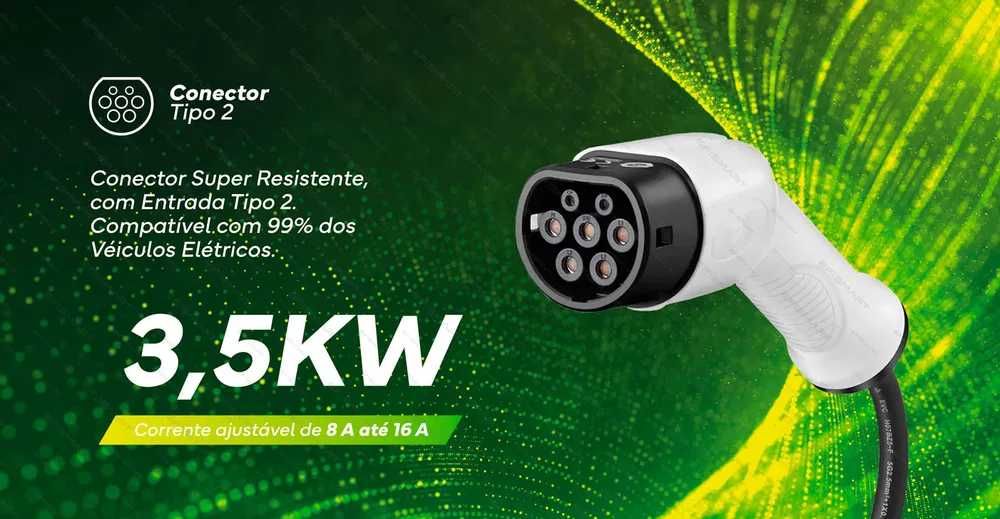 Carregador Portátil Tipo 2 Monofásico 16A 3.5KW 5M - SC3211