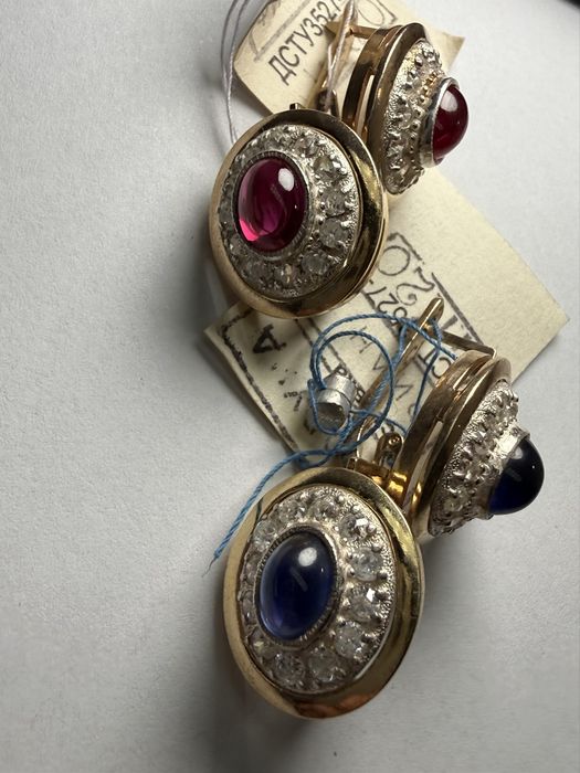 Вінтажні сережки срібло в позолоті