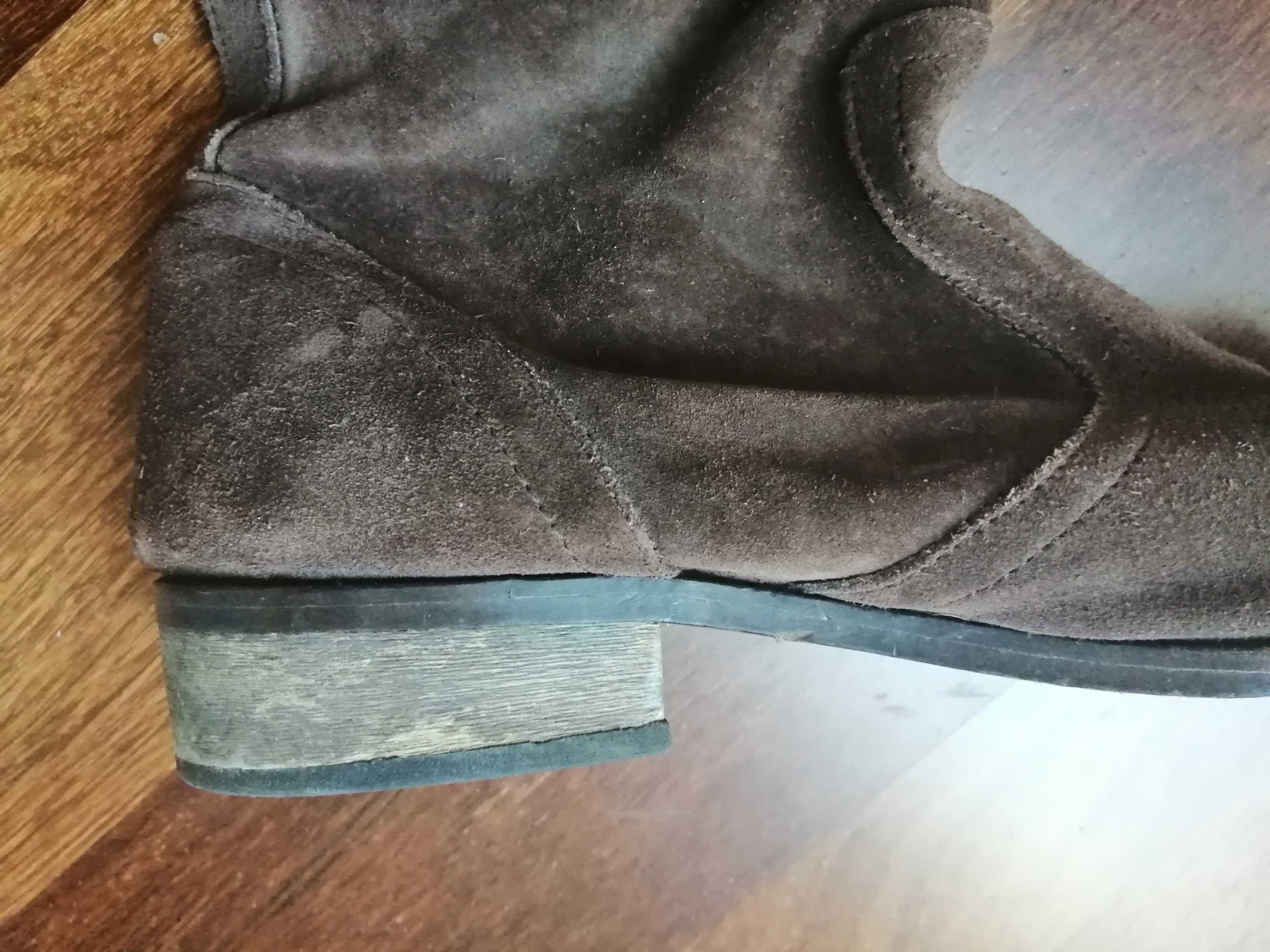 Botas castanhas camurça castanha escura Diesel n 40 para mulher