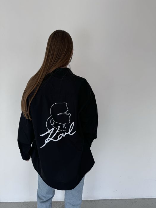 Сорочка жіноча Karl Lagerfeld біла/чорна XS, S, M, L