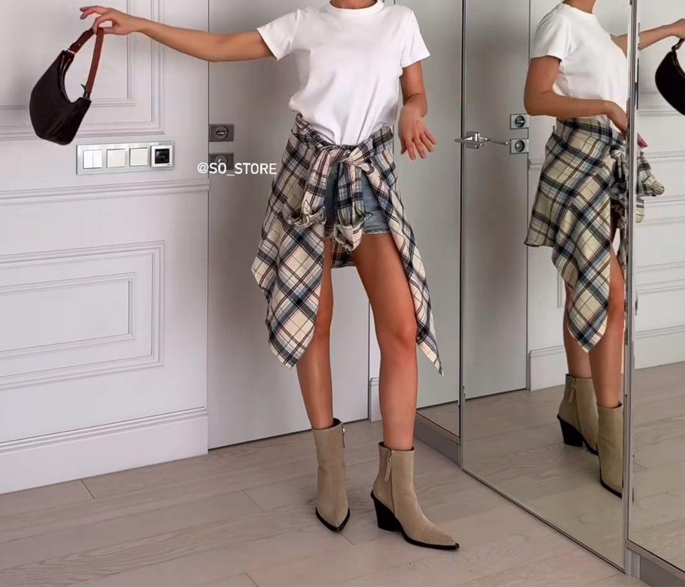 Рубашка в клетку so store zara