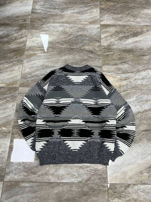 Вінтажний оверсайз світер oversize sweater rap широкий вязаний свитер