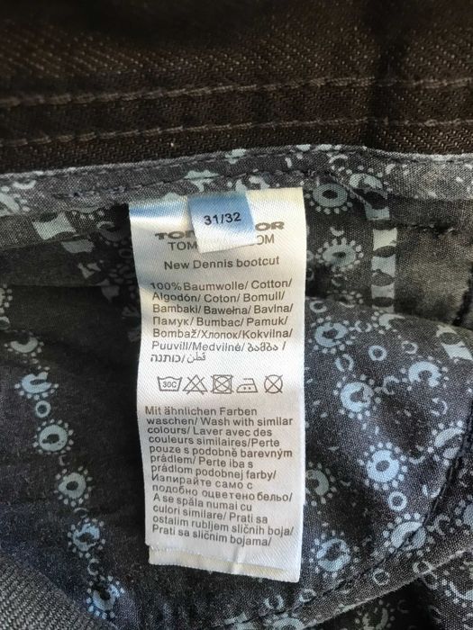 Jeansy Tom Tailor bootcut model New Dennis 31/32 grafitowy granat