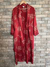 Довгой червоний шовоковий халат для дому inspiration