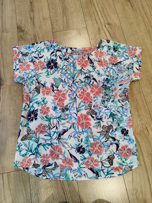 Bluzka w kolorowe kwiaty r.40 Green point