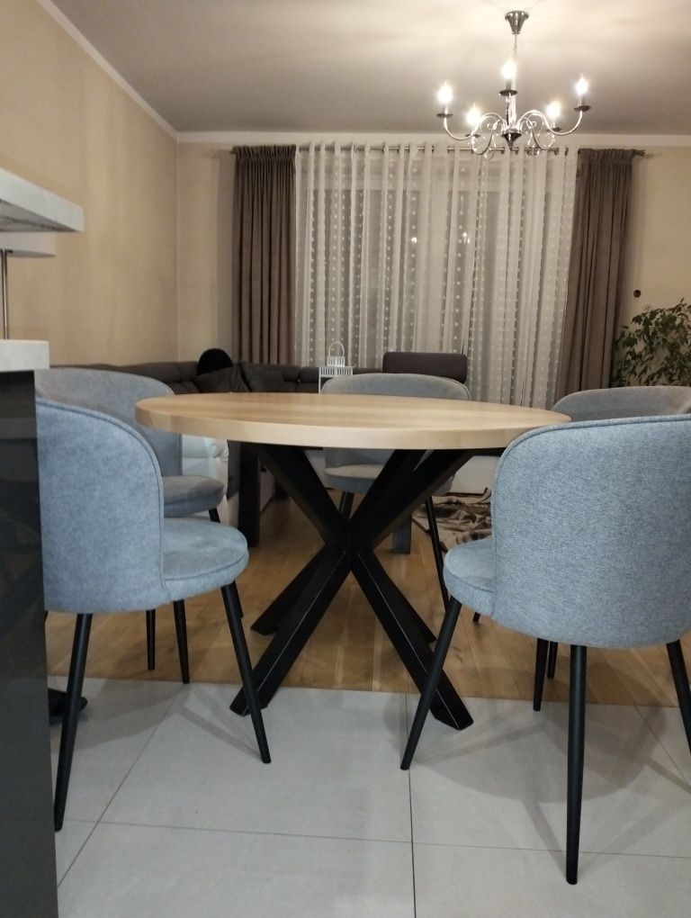 Stół okrągły w stylu loft