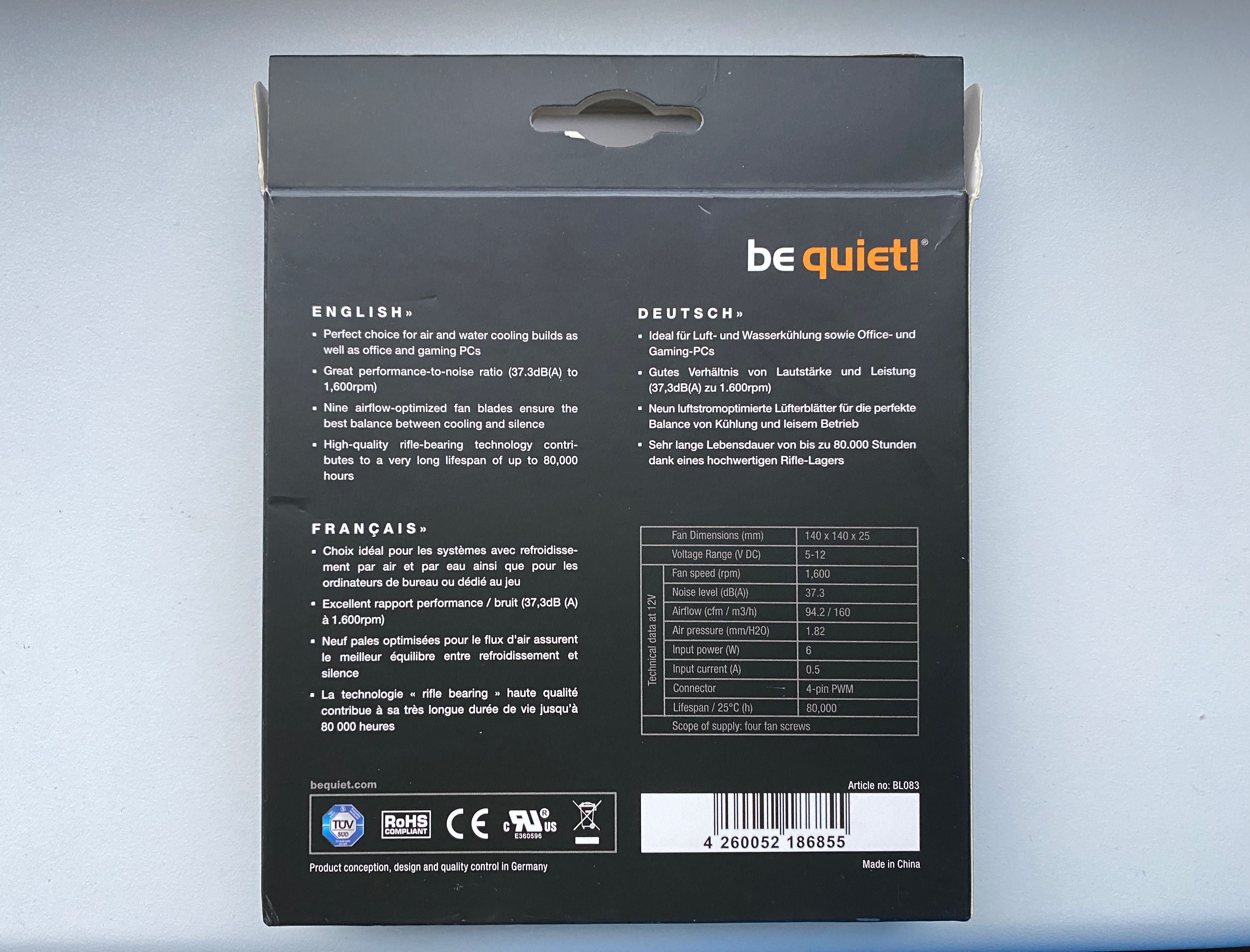 Be quiet! Pure Wings 2 PWM high-speed 4-pin 140mm