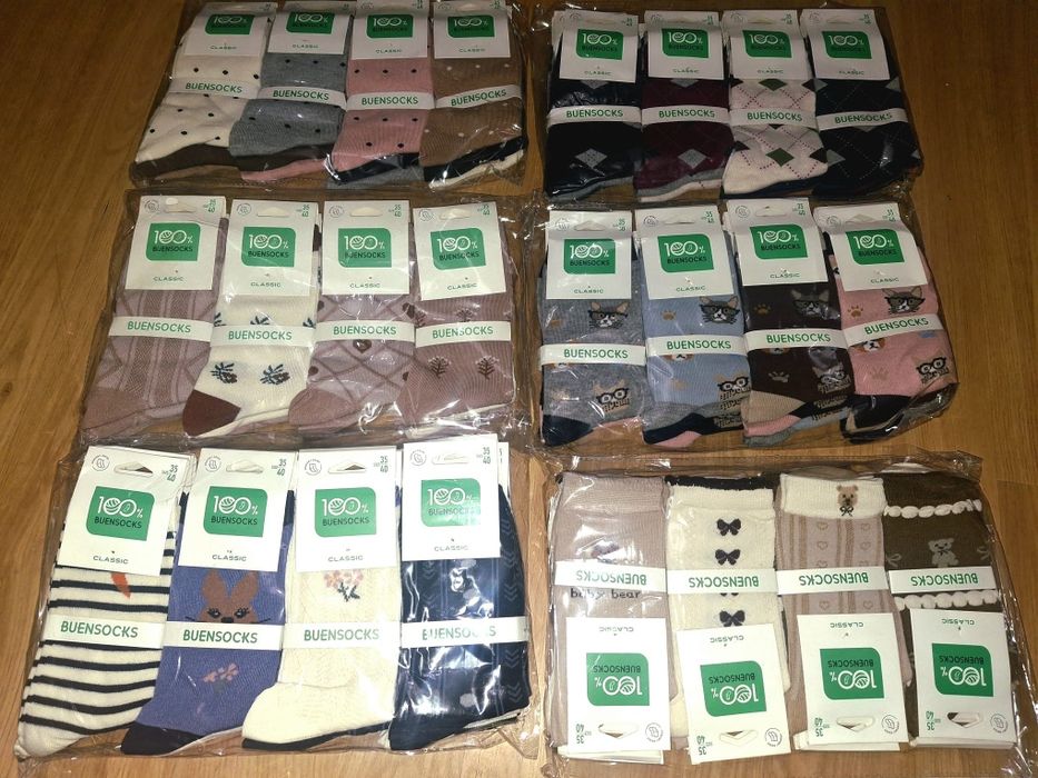 Embalagem 12 pares meias homem ou senhora 35/40 e 40/46