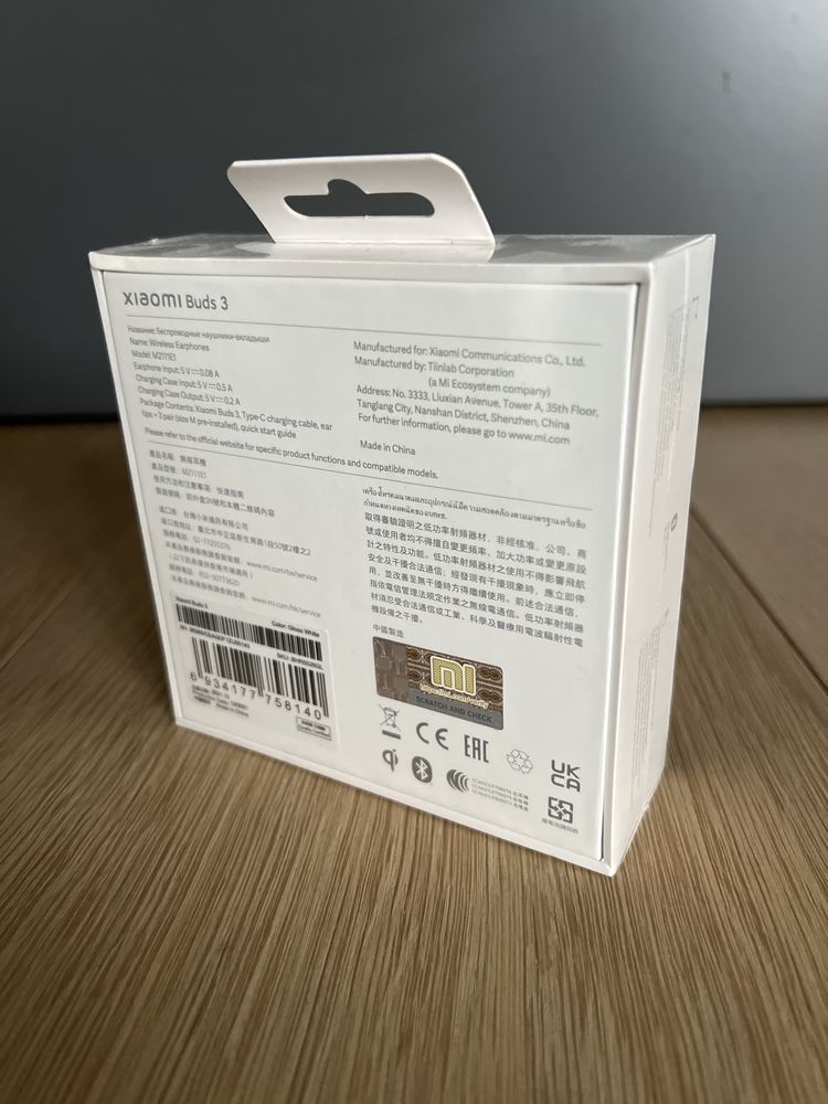 Xiaomi Buds 3 Gloss White nowe