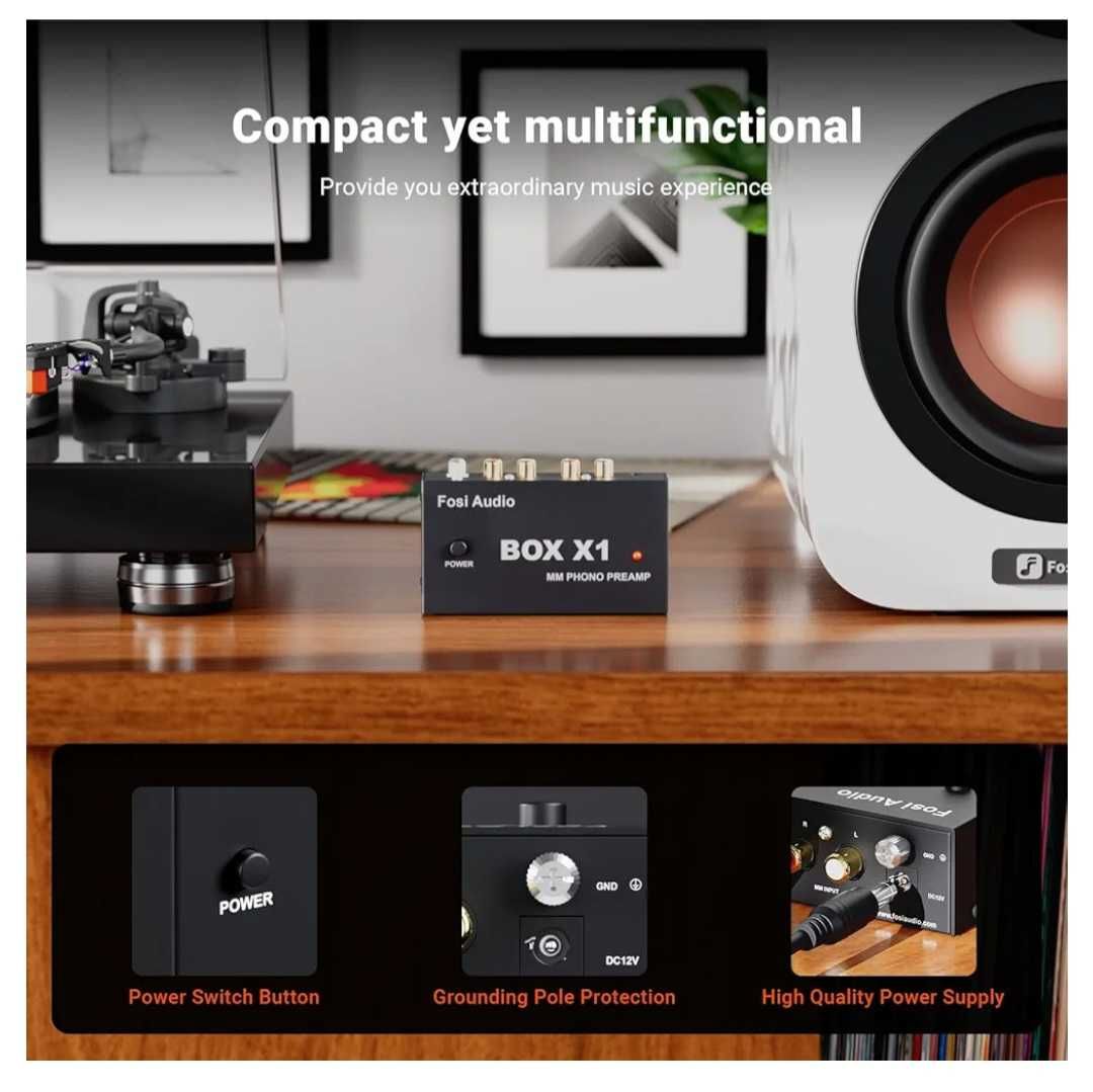 Gramofonowy Przedwzmacniacz Fosi Audio X1 RCA AUX